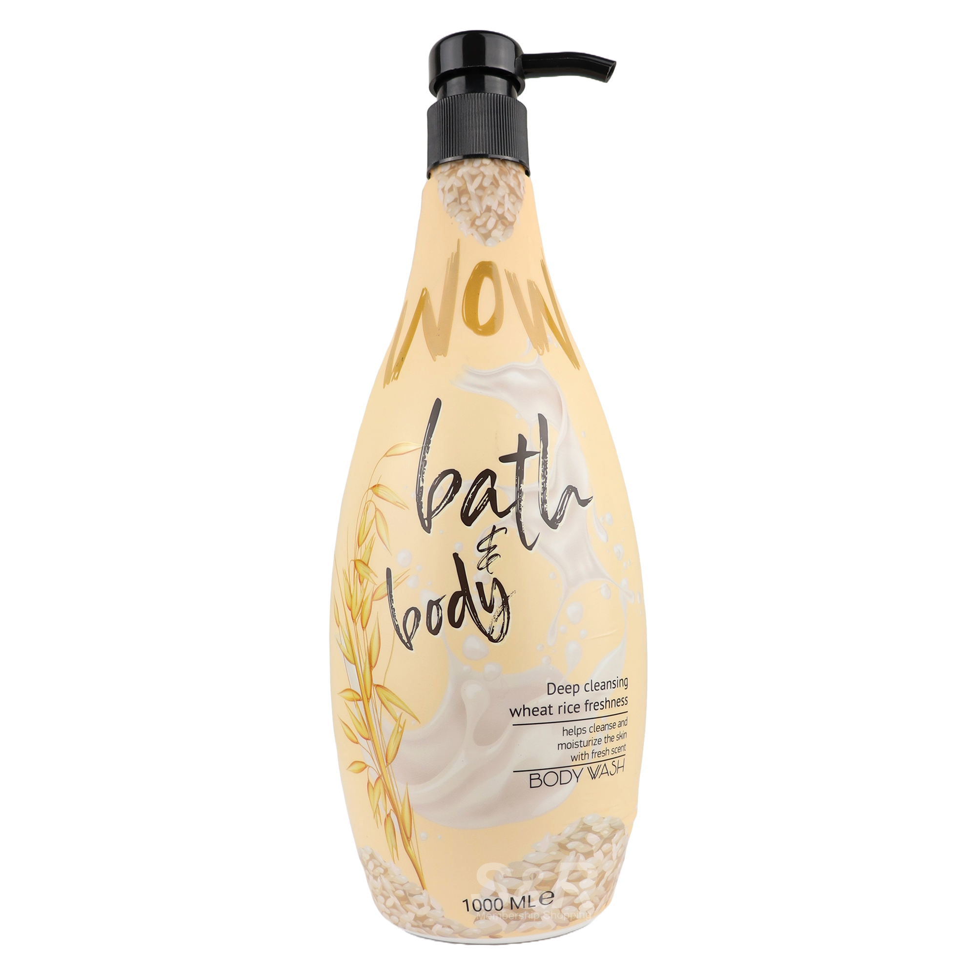 Wow Bath and Body Wash Deep Cleansing Wheat Rice Freshness 1L Wow Bath and Body Wash Deep Cleansing Wheat Rice Freshness 1L